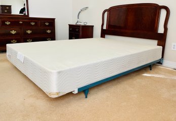 Simmons Pillowtop Queen Mattress And Box Spring With Drexel Solid Mahogany Headboard