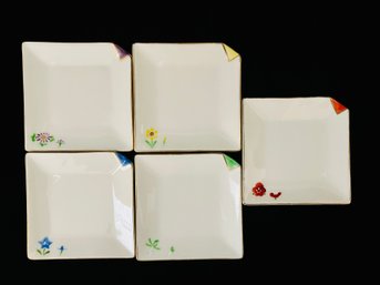 5 Japanese Miniature Plates