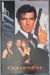 Vintage Large Framed James Bond 007 Goldeneye Poster