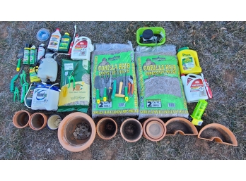 Very Large Collection Of Garden Tools & Sprays, Gorilla Mulch & More