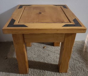 Wood Square Side Table