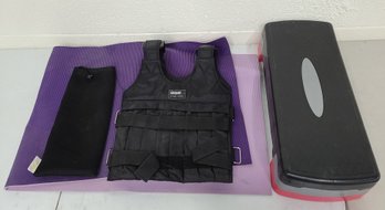 Gym Equipment Including Vest, Yoga Mat & More