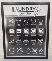 Laundry Care Sheet Framed Picture