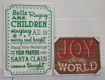 Two Christmas Signs