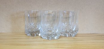 Trio Of Glass Cups With Star Design