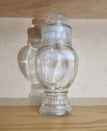 Vintage Tiffin Apothecary Clear Glass Jar