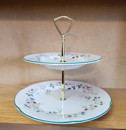 Pfaltzgraff Winterberry Collection Two Tiered Server