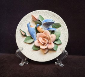 Capodimonte Bluebirds Of Happiness Limited Edition Plate