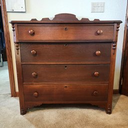 Late 1800s Antique Solid Walnut Wooden Dresser Great Condition