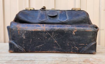 Worn Leather Black Statler Bag