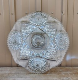 Decorative Glass Plate With Sun Design