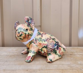 Ceramic Pig Decor With Floral Pattern