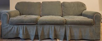 Vintage Green Corduroy Sofa