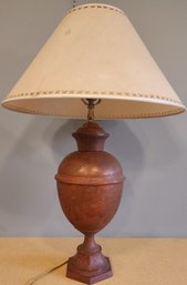 Vintage Red Metal Table Lamp