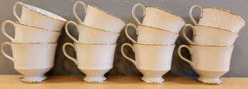 Collection Of Sango Gold Accented Teacups And Saucers