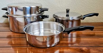 Stainless Steal Pots With Lids And Steamer