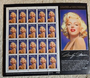 Marilyn Monroe Legends Of Hollywood Full Sheet (20) .32 Cent Stamps