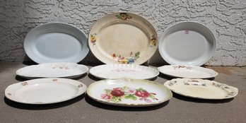 Vintage Ceramic Plates Mostly Floral Pattern