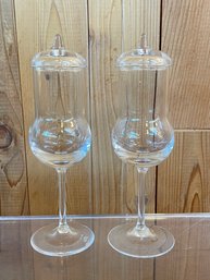 Unique Pair Of Dessert Wine Glasses