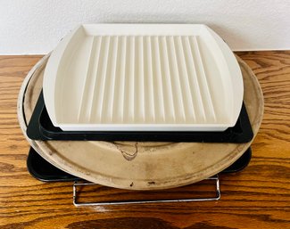Large Assortment Of Oven Pans And Griddles