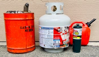Collection Of Gas And Propane Tanks