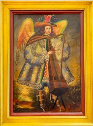 Archangel Oil Painting Cuzco Art School Peru