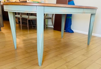 Wood Dining Table With Extra Leafs