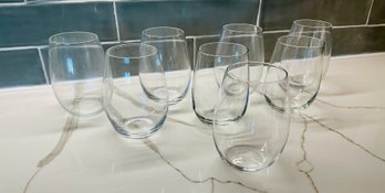 8 Stemless Wine Glasses