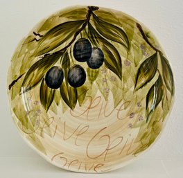 Hand Painted Olive Grove Plate