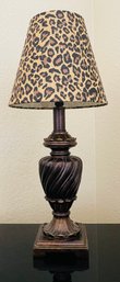Small Desk Lamp With Cheetah Print Lampshade