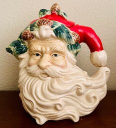 Vintage Old World Cracker Barrel Santa Teapot