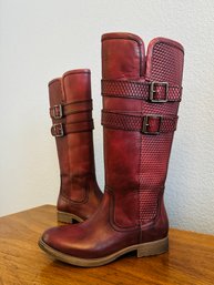 Ladies Roan Date Burgundy Napa Boots Size 6.5