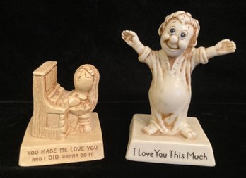 Pair Of Love Themed Ceramics