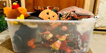 Lot Of Halloween Decorations Including A Pumpkin Carving Kit