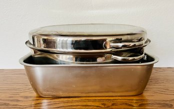 Large Stainless Steel Basting Dishes