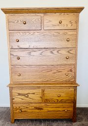 Solid Oak 8 Drawer Dresser