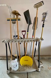 Garden Tool Caddy On Casters And Tools