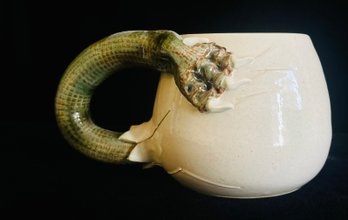 Dragon Claw Stamped Pottery Coffee Mug