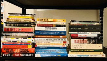 Collection Of Books Including Infamy, Regeneration, The Mayo Clinic Diet And More