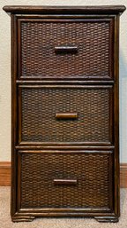 Small Woven 3 Drawer Cabinet