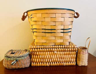 Assortment Of Wicker And Woven Baskets