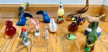 Variety Of Decorative Bird Figurines