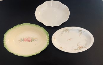 Assorted Trio Of Decorative Dishes And Plates