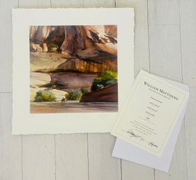 ' Concave Canyon ' Signed Print No. 2850 Documentation Of Edition