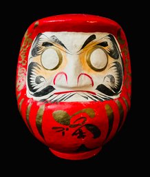 Small Red Papier Mache Daruma, Koedo