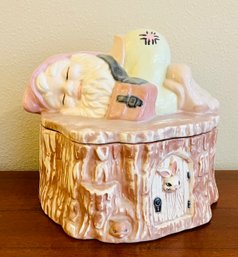 Ceramic Sleeping Gnome Cookie Jar