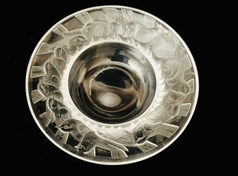 Lalique Irene Circle Of Birds Clear And Satin Crystal Pin Dish