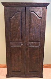 French Provisional Style 2 Door Paneled Oak Armoire