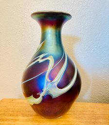 Herb A. Thomas Signed Art Glass Vase