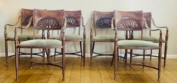 6 Metal & Wood Dining Chairs